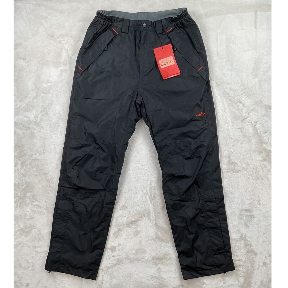 Clothin Mens Black Outdoor Snow Pants CP1201F Water Resistant Fleece Lined L